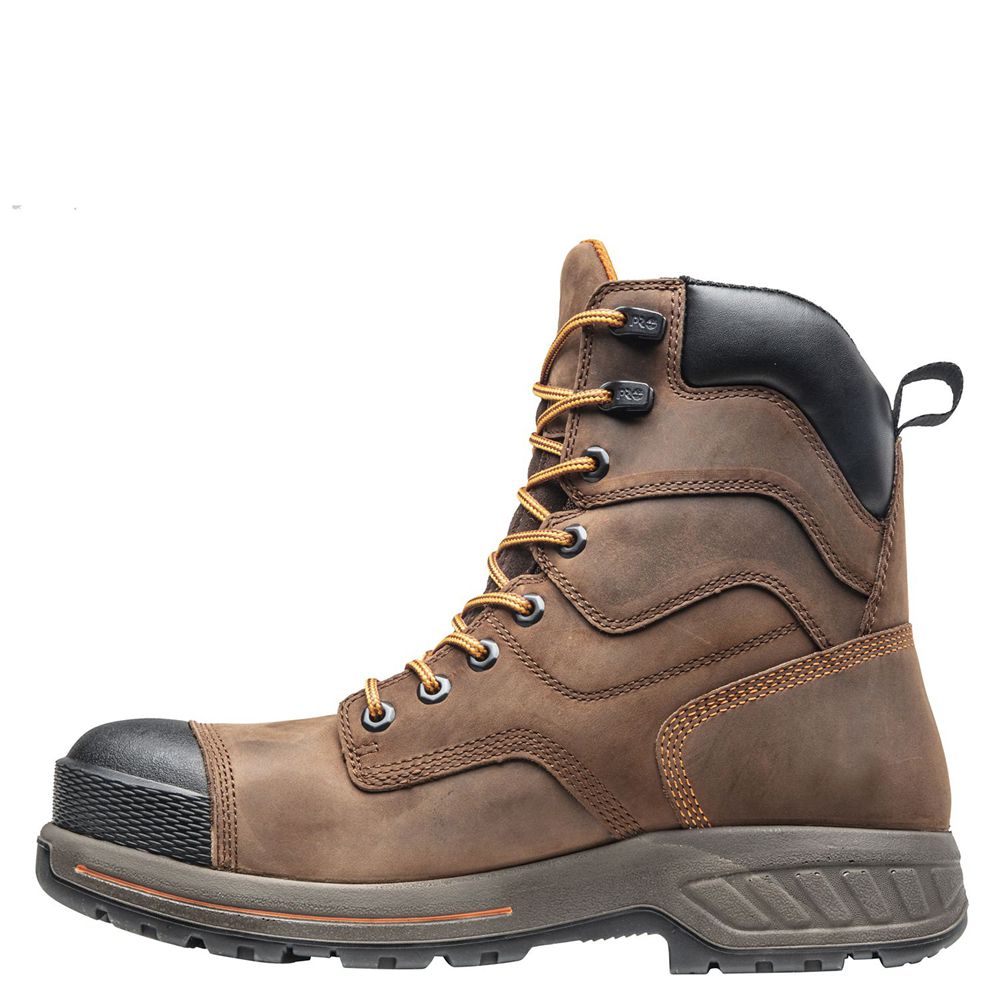 Timberland Mens Work Boots PRO® Helix HD 8\" Comp Toe - Brown/Black - India ML2987301